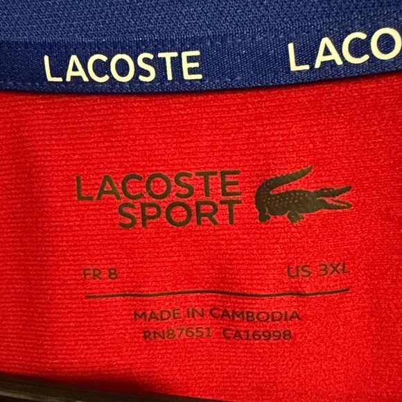 Lacoste Red and Blue Lightweight Jacket - Picture 2 of 5